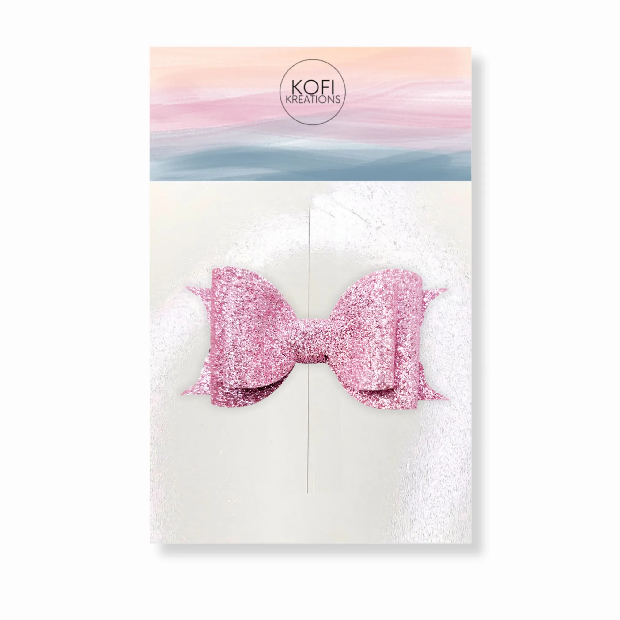Hot Pink Glitter Hair Bow