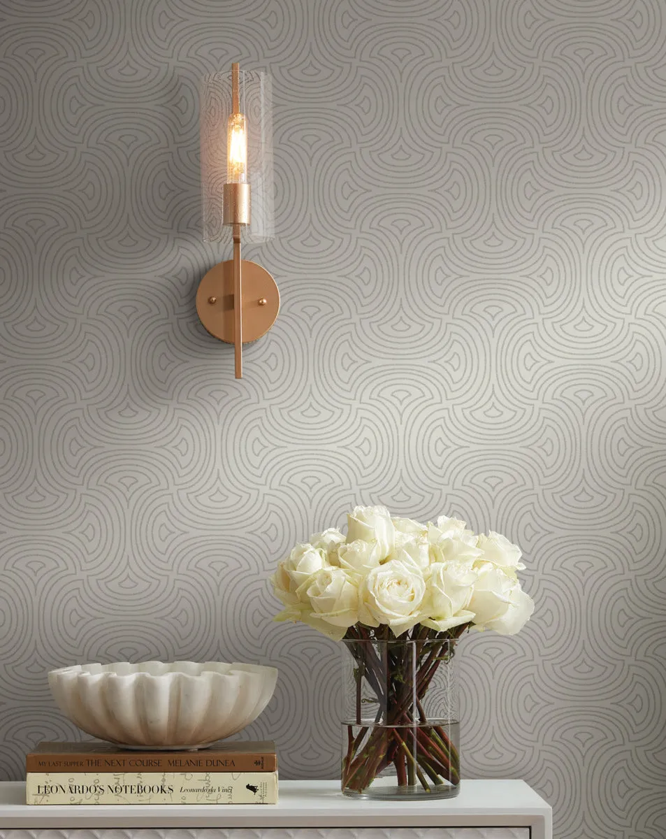 Hourglass Wallpaper White (60 sq.ft.)