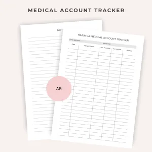 HSA/MRA Medical Account Tracker