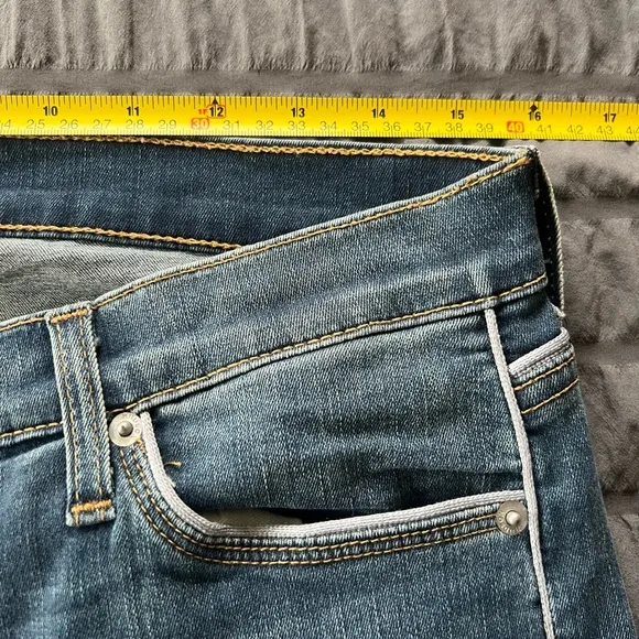 Hudson Dakota Piped Detail Super Skinny Denim Jeans Womens Sz 32