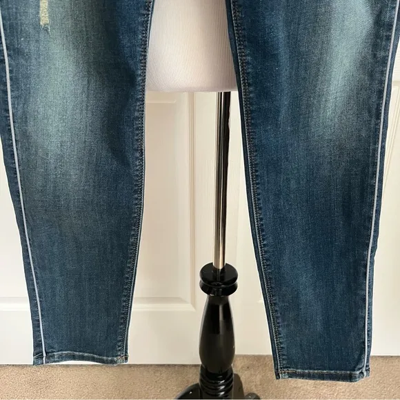 Hudson Dakota Piped Detail Super Skinny Denim Jeans Womens Sz 32