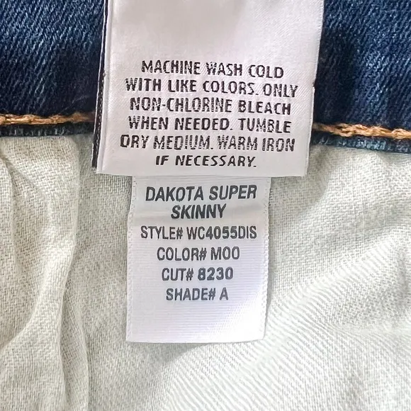 Hudson Dakota Piped Detail Super Skinny Denim Jeans Womens Sz 32