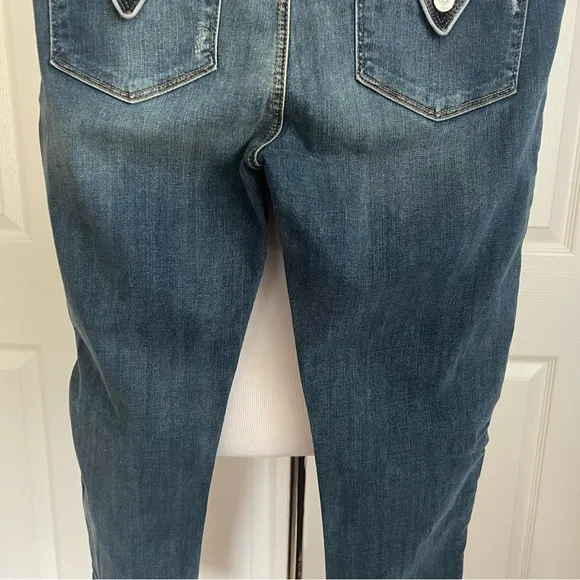 Hudson Dakota Piped Detail Super Skinny Denim Jeans Womens Sz 32