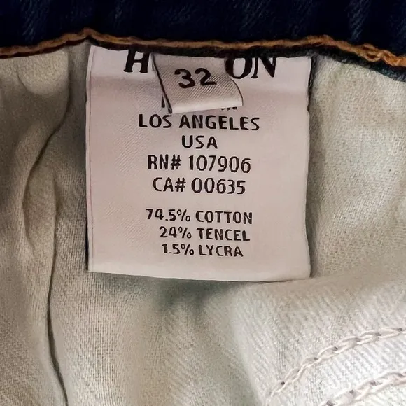 Hudson Dakota Piped Detail Super Skinny Denim Jeans Womens Sz 32