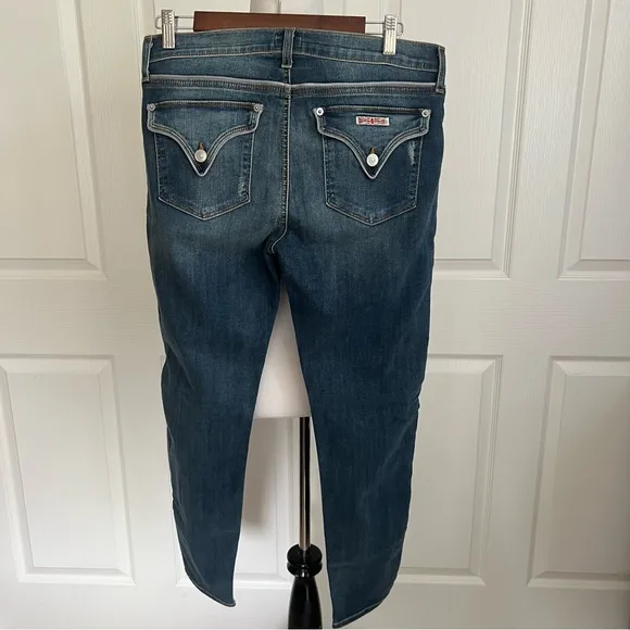 Hudson Dakota Piped Detail Super Skinny Denim Jeans Womens Sz 32