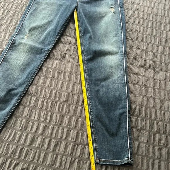 Hudson Dakota Piped Detail Super Skinny Denim Jeans Womens Sz 32
