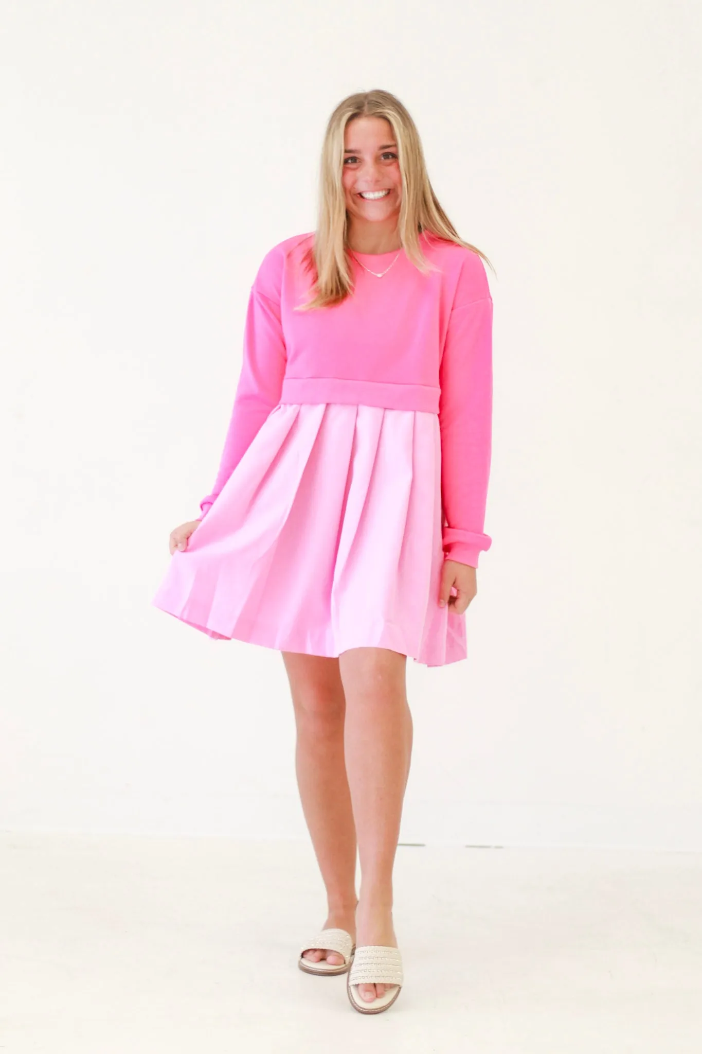 Hug Me Tight Mini Dress in Pink