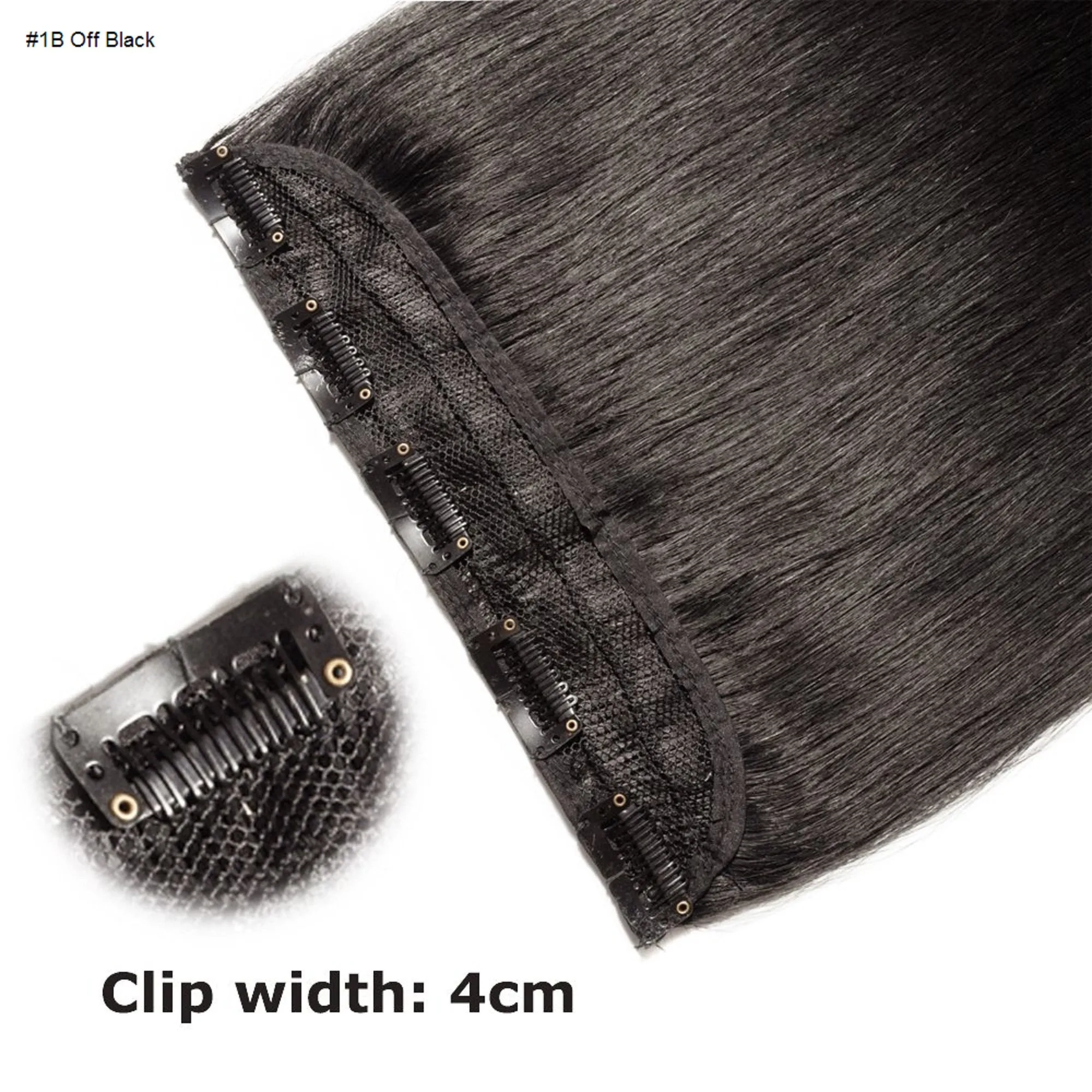 Human Hair Clip in Extensions One Piece 5 Clips Choose Color to Match Your Hair or Create a New Look while adding Volume to your Style 16"