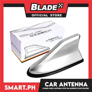 Hybrid Aero Car Antenna Shark (Silver) Signal for Car, Super Functional With 3M Adhesive Tape, Car Exterior Accessories