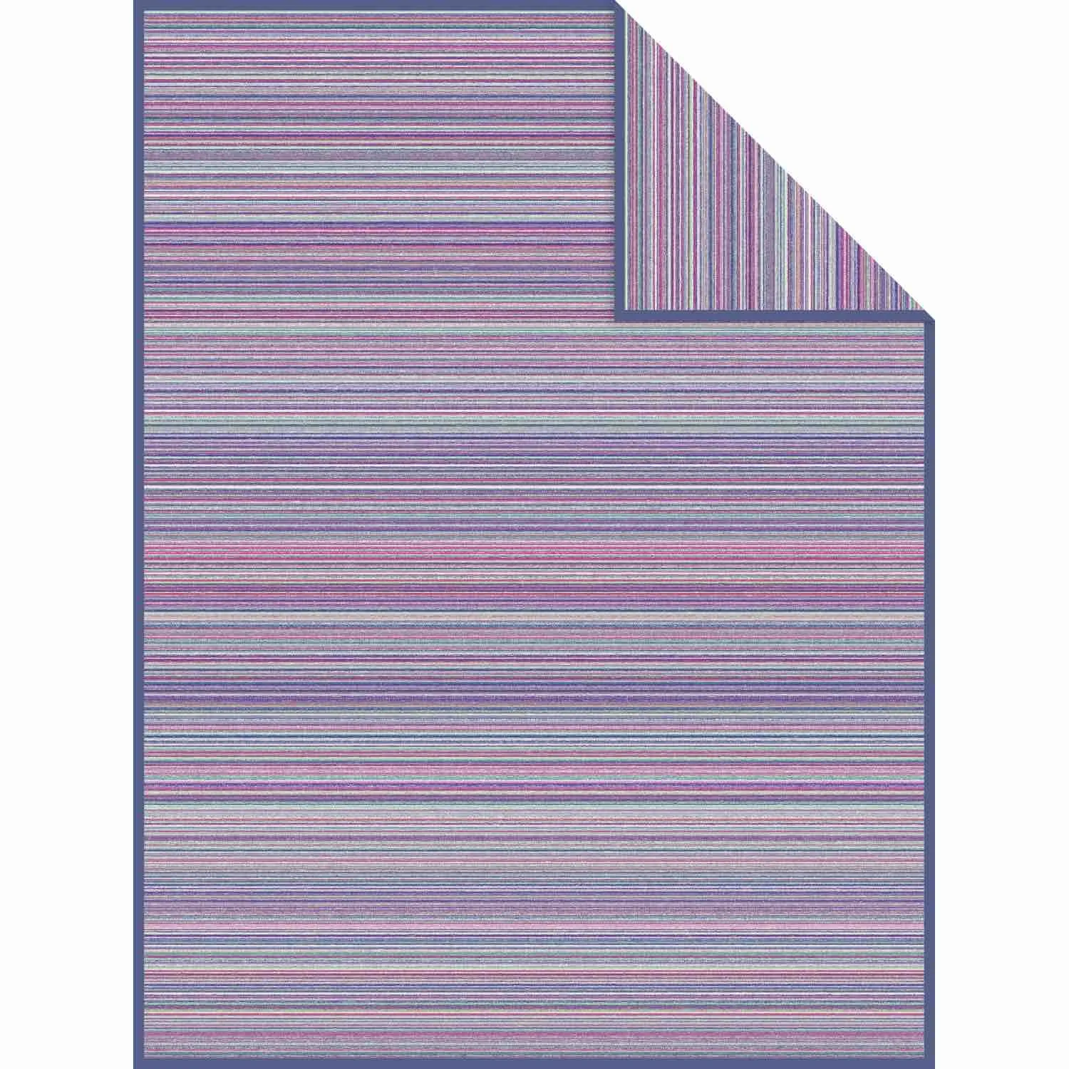 Ibena Malang Luxury Blanket - Blue Stripe