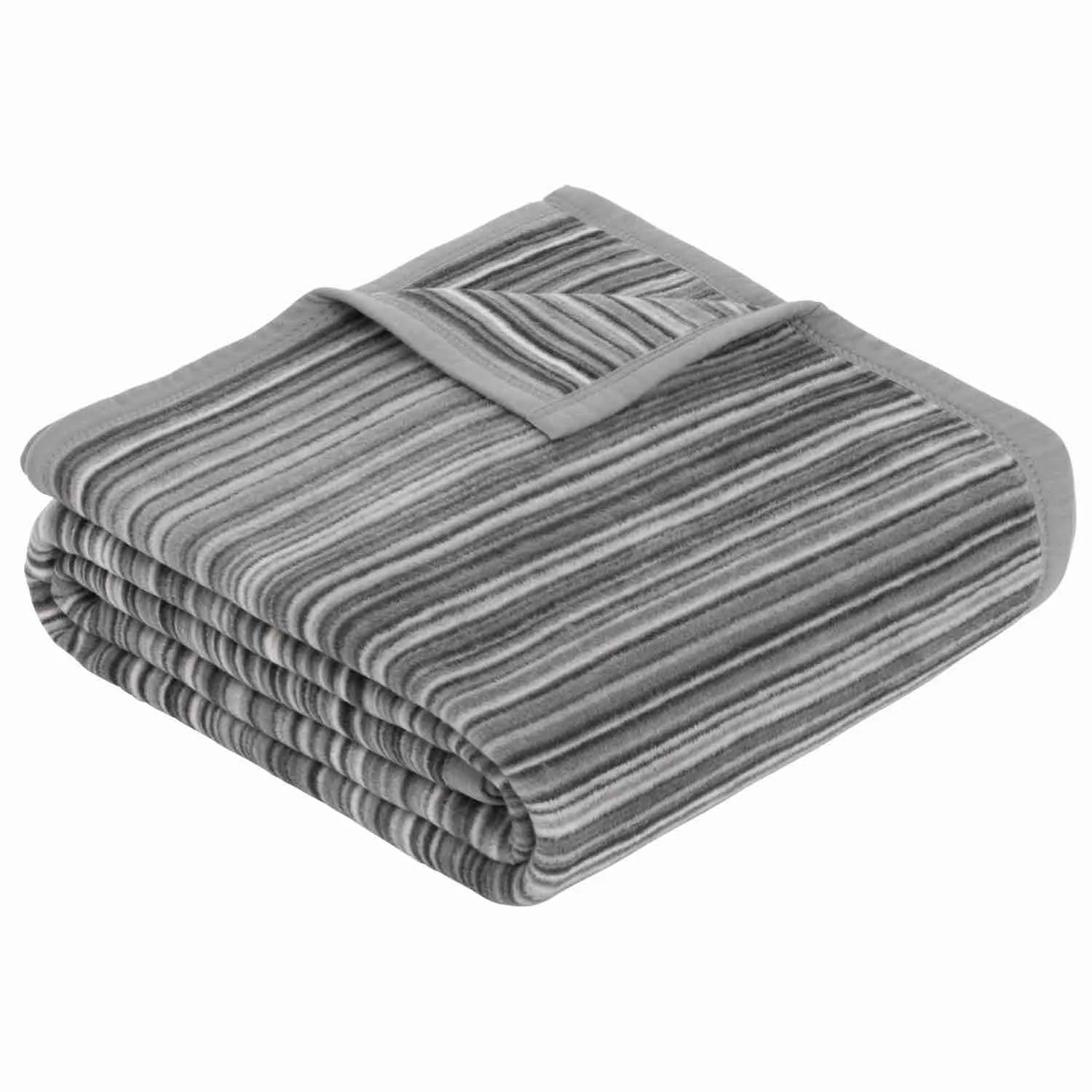Ibena Malang Luxury Blanket - Grey Stripe