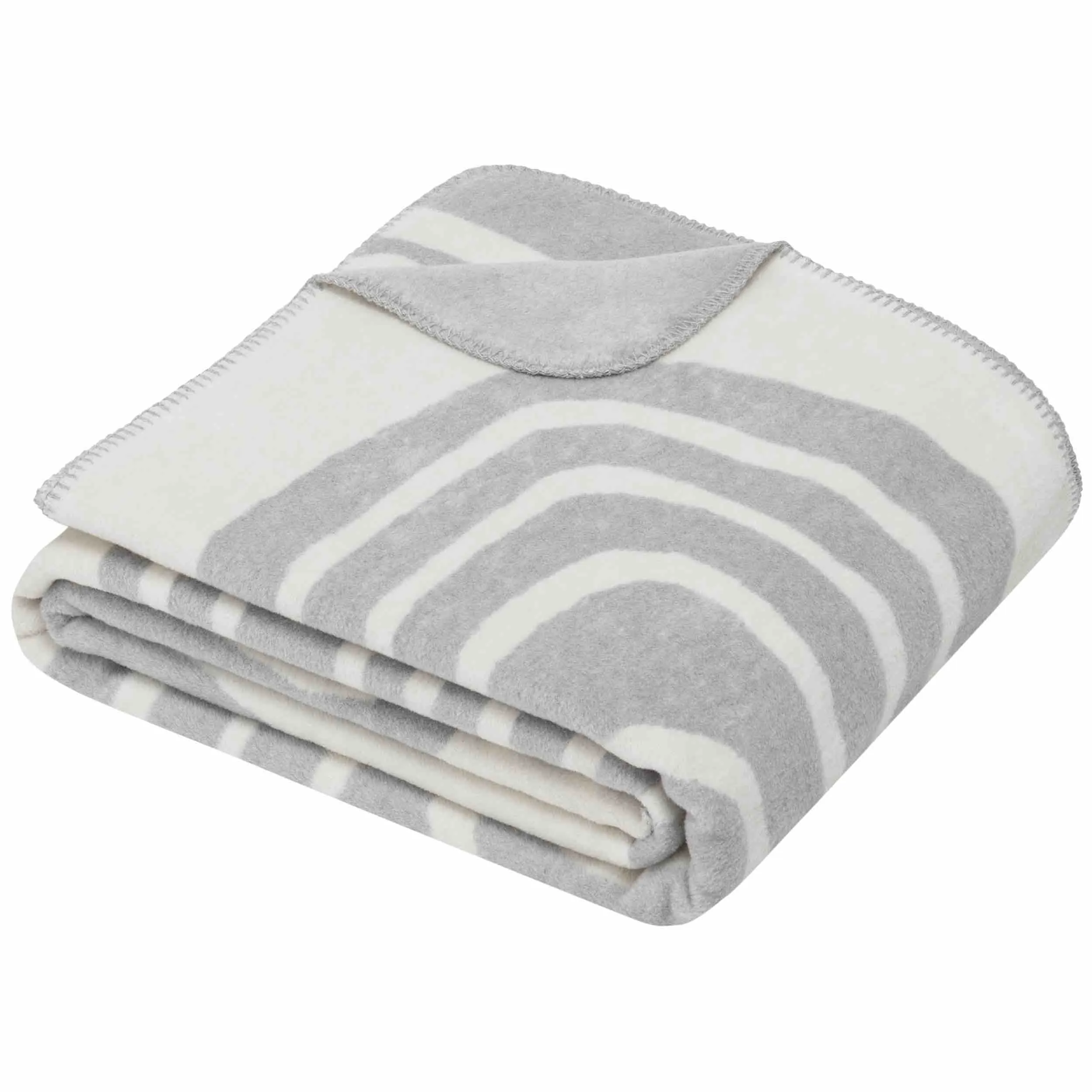 Ibena Telawi Luxury Blanket - Grey/White