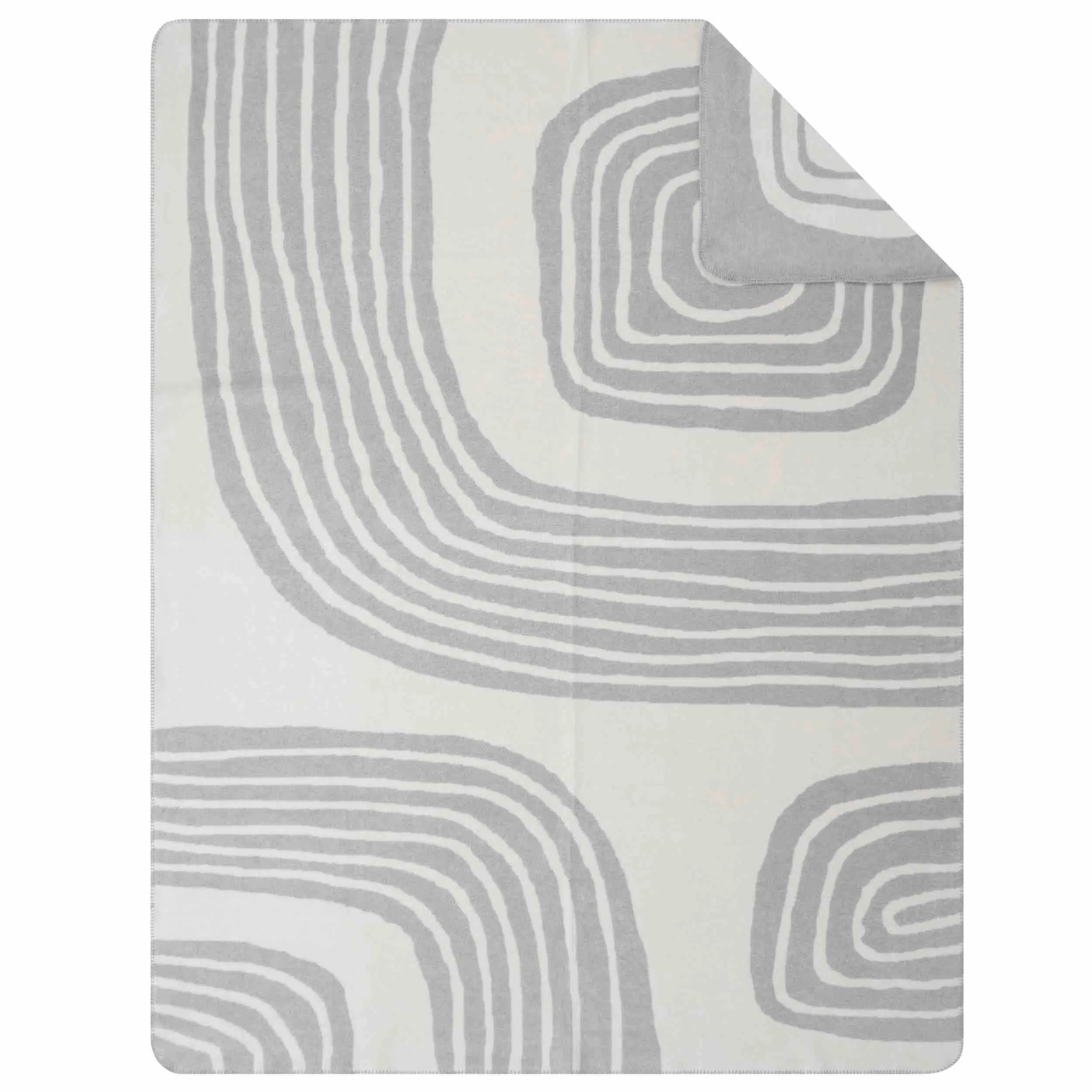 Ibena Telawi Luxury Blanket - Grey/White