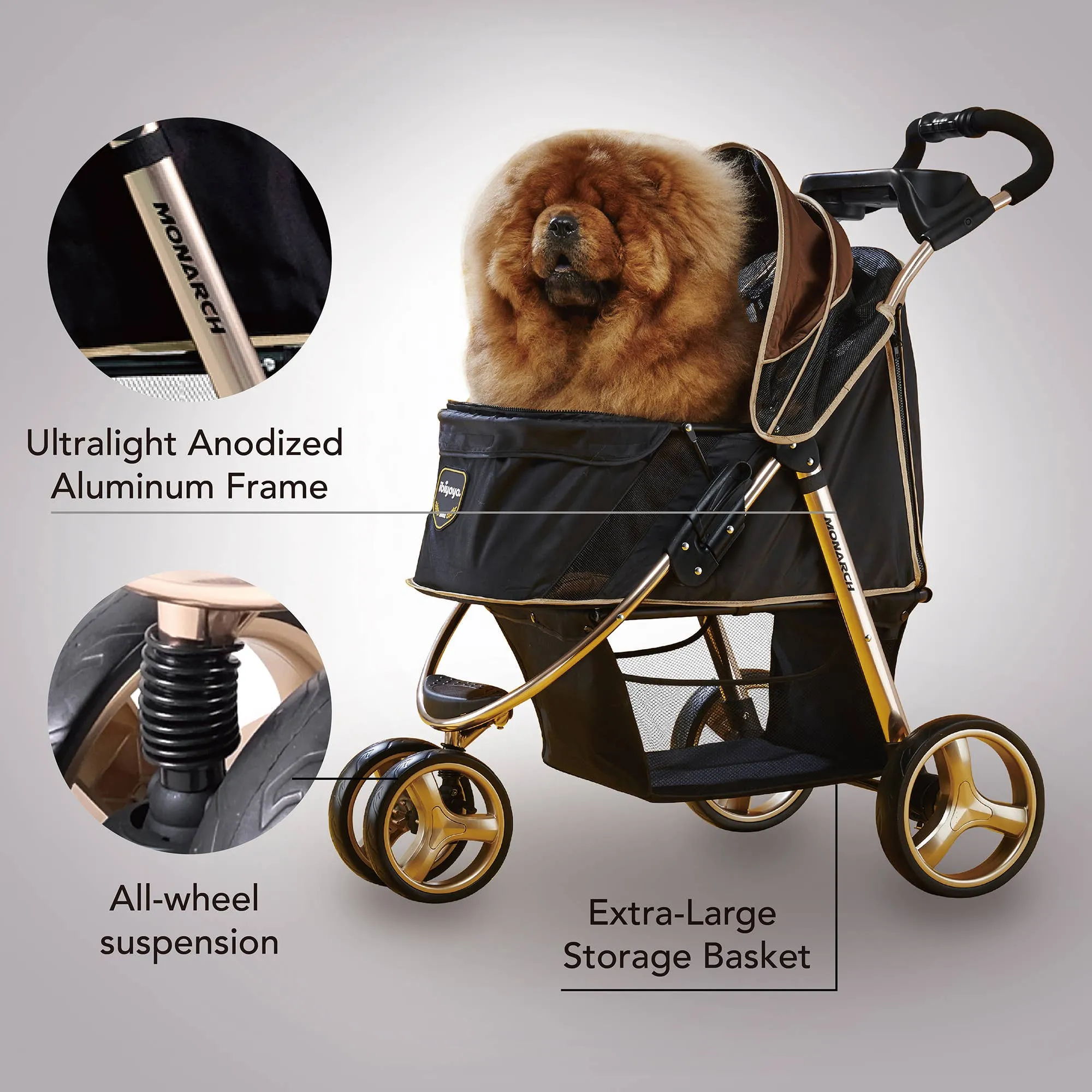 Ibiyaya - Monarch Premium Pet Jogger, Designer-Luxury Dog Stroller