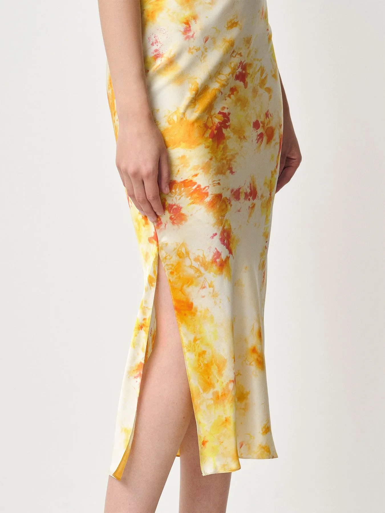 Ice Dyed Ruched Bustier Dress