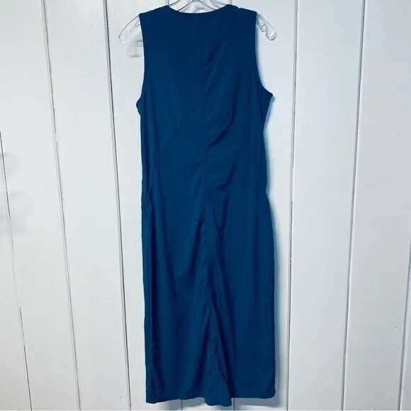 INDYEVA WOMEN'S LIIKE LONG‎ SLEEVELESS DRESS, Size S, BLUE*