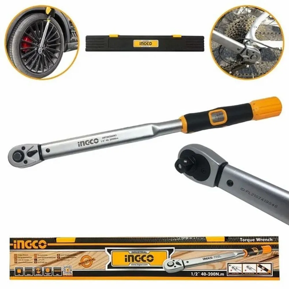 Ingco 1/2″ Torque Wrench with Adjustable Range – HPTW200N1