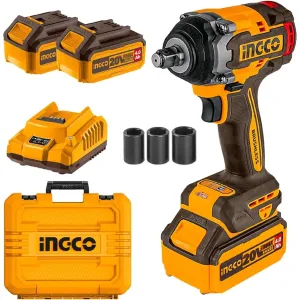 Ingco 1/2" Lithium-Ion Cordless Impact Wrench 500NM with Two 20V 4.0Ah Batteries & Charger - CIWLI2050