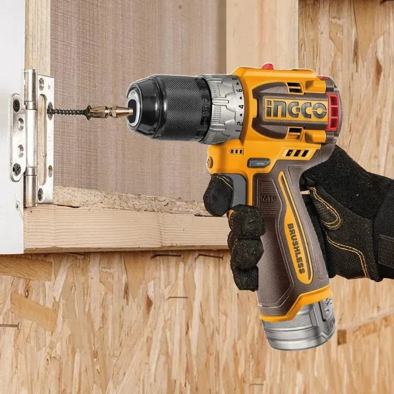 Ingco 16V Lithium-Ion Cordless Drill With 2 Pieces 2.0Ah Battery & Charger- CDLI16682