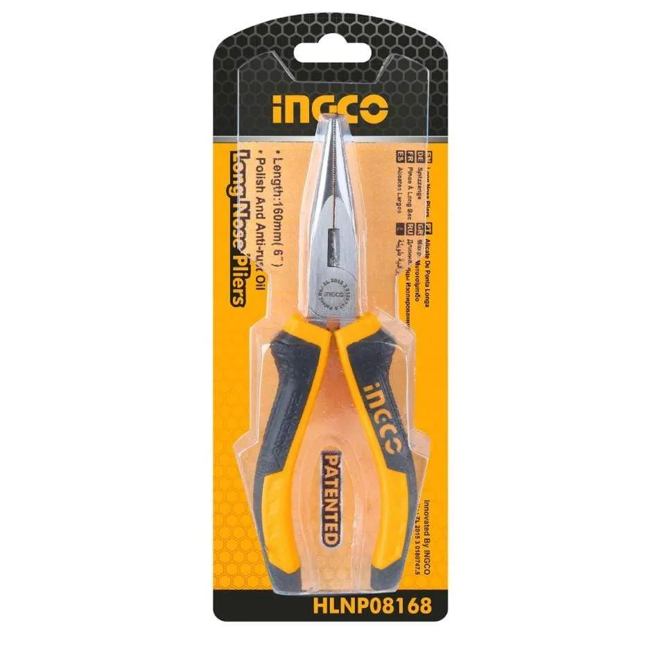 Ingco 6" Long Nose Plier - HLNP08168