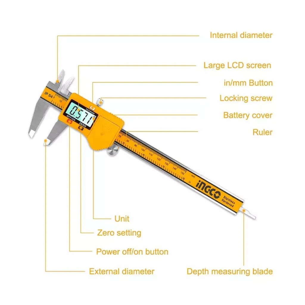 Ingco 8" Digital Caliper - HDCD28200