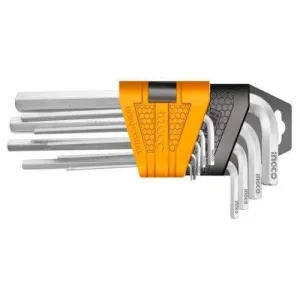 Ingco 9-Piece Hex Key Set with Long Arms - HHK11091