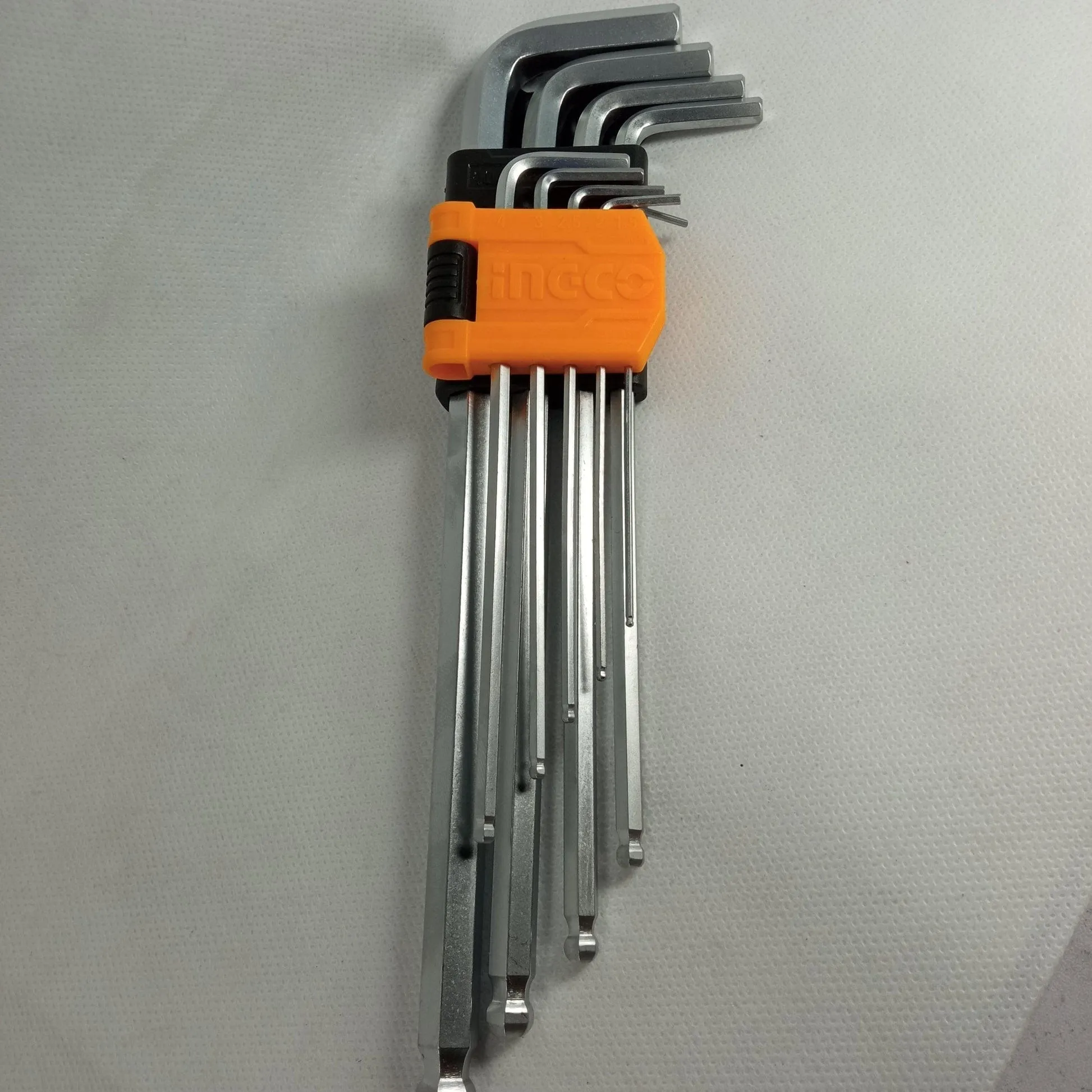 Ingco Extra Long Arm 9-Piece Ball Point Hex Key Set – HHK12092