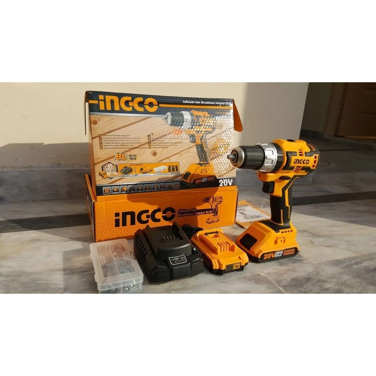 Ingco Lithium-Ion Cordless Brushless Hammer Impact Drill 20V - CIDLI20608