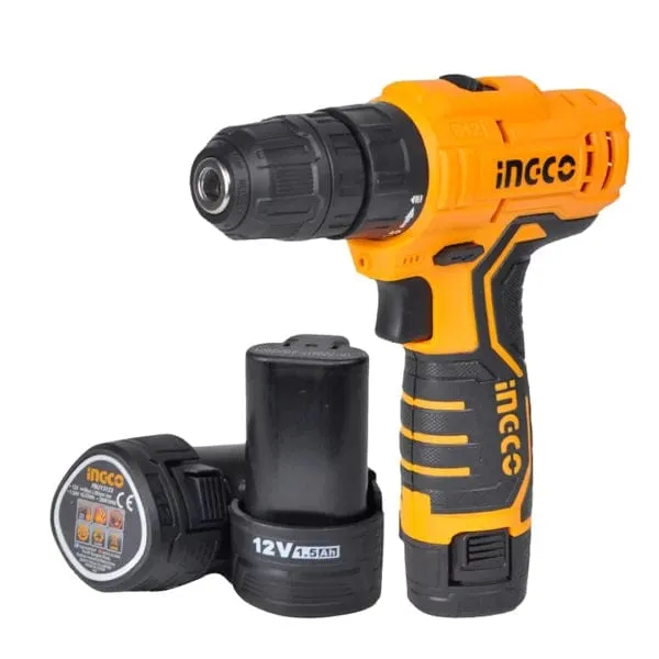 Ingco Lithium-Ion Cordless Drill with Two 12V Batteries - CDLI12325