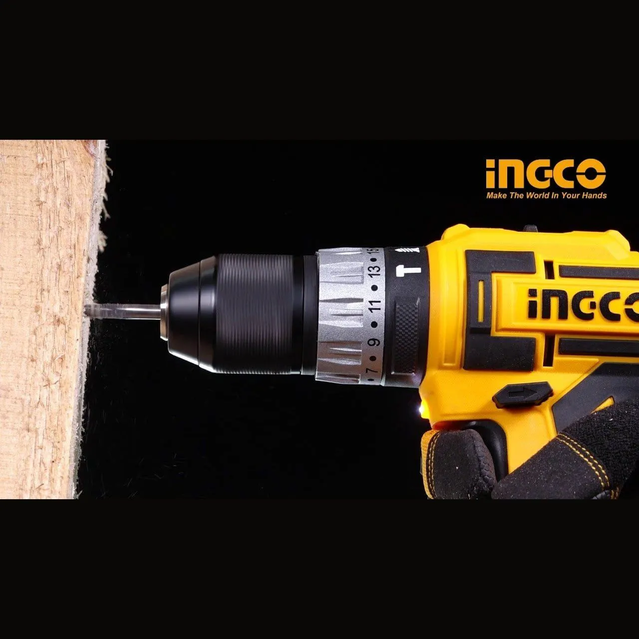 Ingco Lithium-Ion Cordless Hammer Impact Drill with Two 20V 2.0Ah Batteries & Charger - CIDLI200215