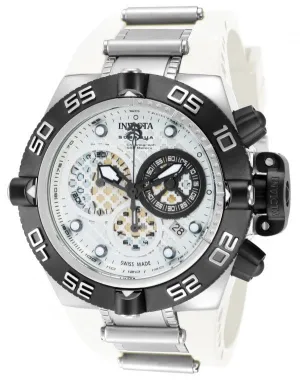 Invicta Men's 11505 Subaqua Noma IV Chronograph Silver Dial White Polyurethane Watch