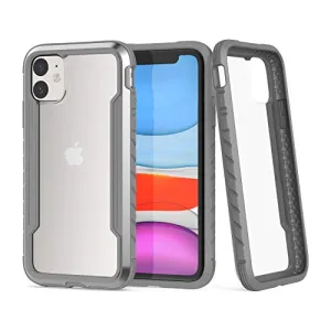 iPhone 11 Case, KAERSI Hybrid Case Cover Clear for 2019 Apple iPhone 11-6.1inch, Military Grade Anti-Drop and Shockproof TPU PC Aluminum Protection Cases with Soft Edges Non-Slip