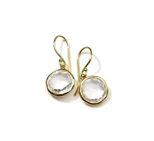 Ippolita 18K YG Lollipop Mini Drop Clear Quartz Earrings