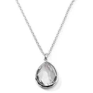 Ippolita Sterling Silver and Clear Quartz Teardrop Pendant Necklace