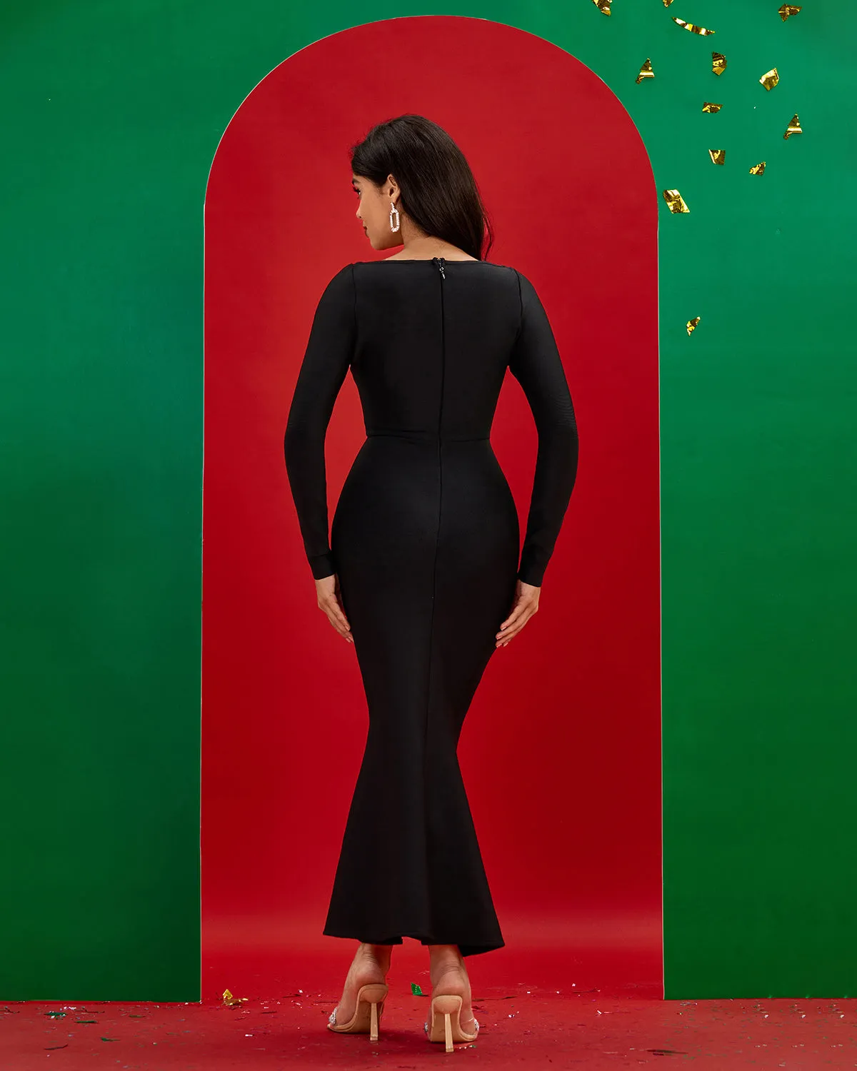 Isa Off-shoulder Midi Bandage Dress