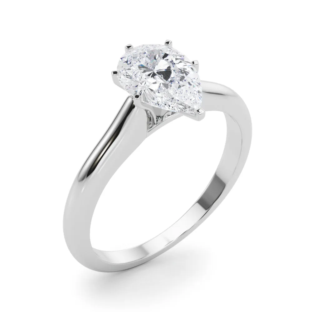 Isabella Pear Diamond Solitaire Engagement Ring