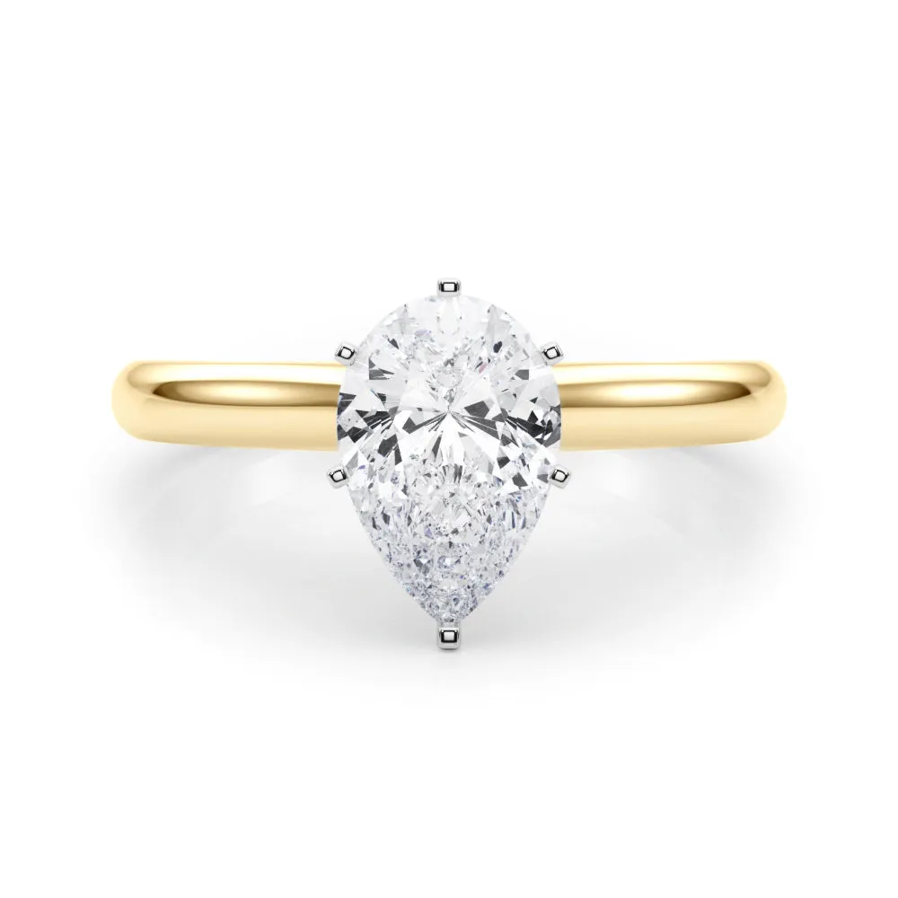 Isabella Pear Diamond Solitaire Engagement Ring