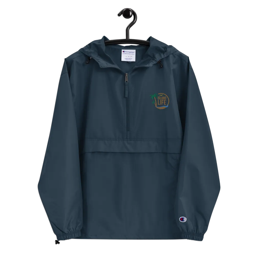 Island Life Logo Embroidered Champion Packable Jacket
