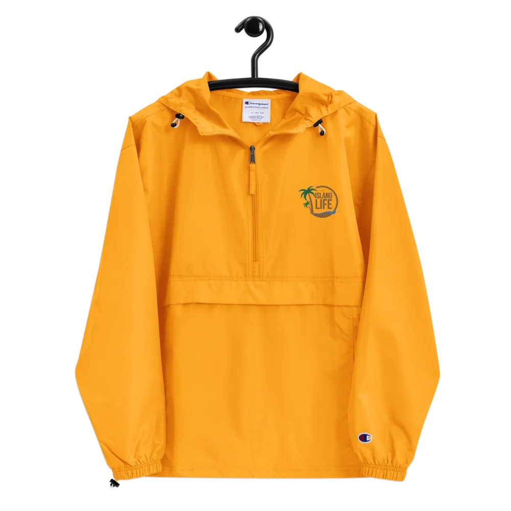 Island Life Logo Embroidered Champion Packable Jacket