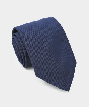 Italian Solid Tie in Navy