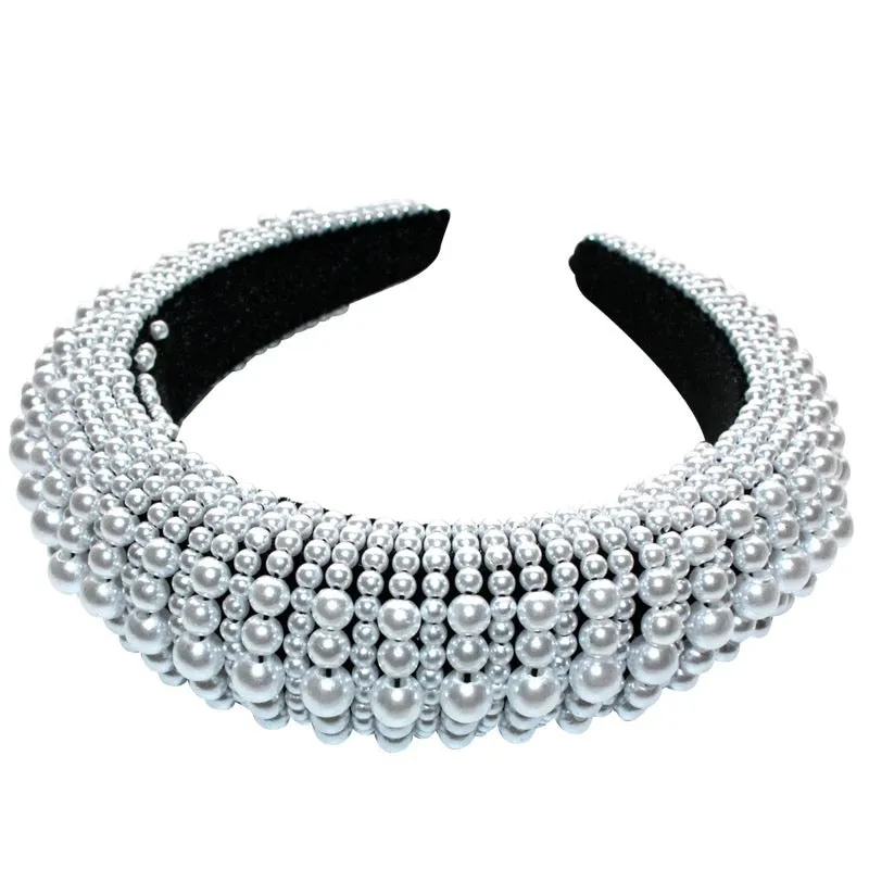 Ivy Luxury  Sponge headband with beads for women