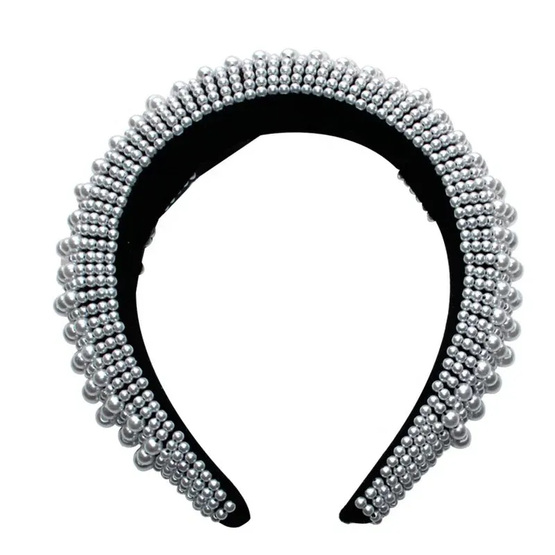 Ivy Luxury  Sponge headband with beads for women