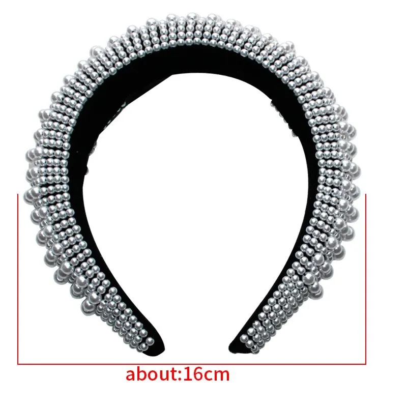 Ivy Luxury  Sponge headband with beads for women