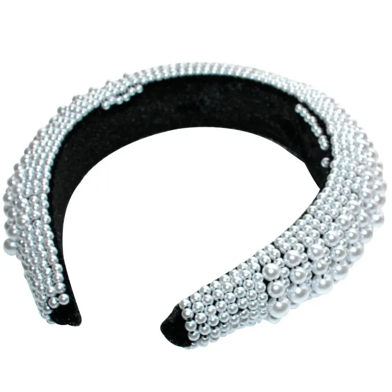 Ivy Luxury  Sponge headband with beads for women