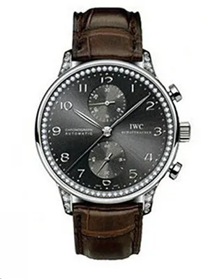 IWC - Portuguese Chronograph Automatic - White Gold and Diamonds