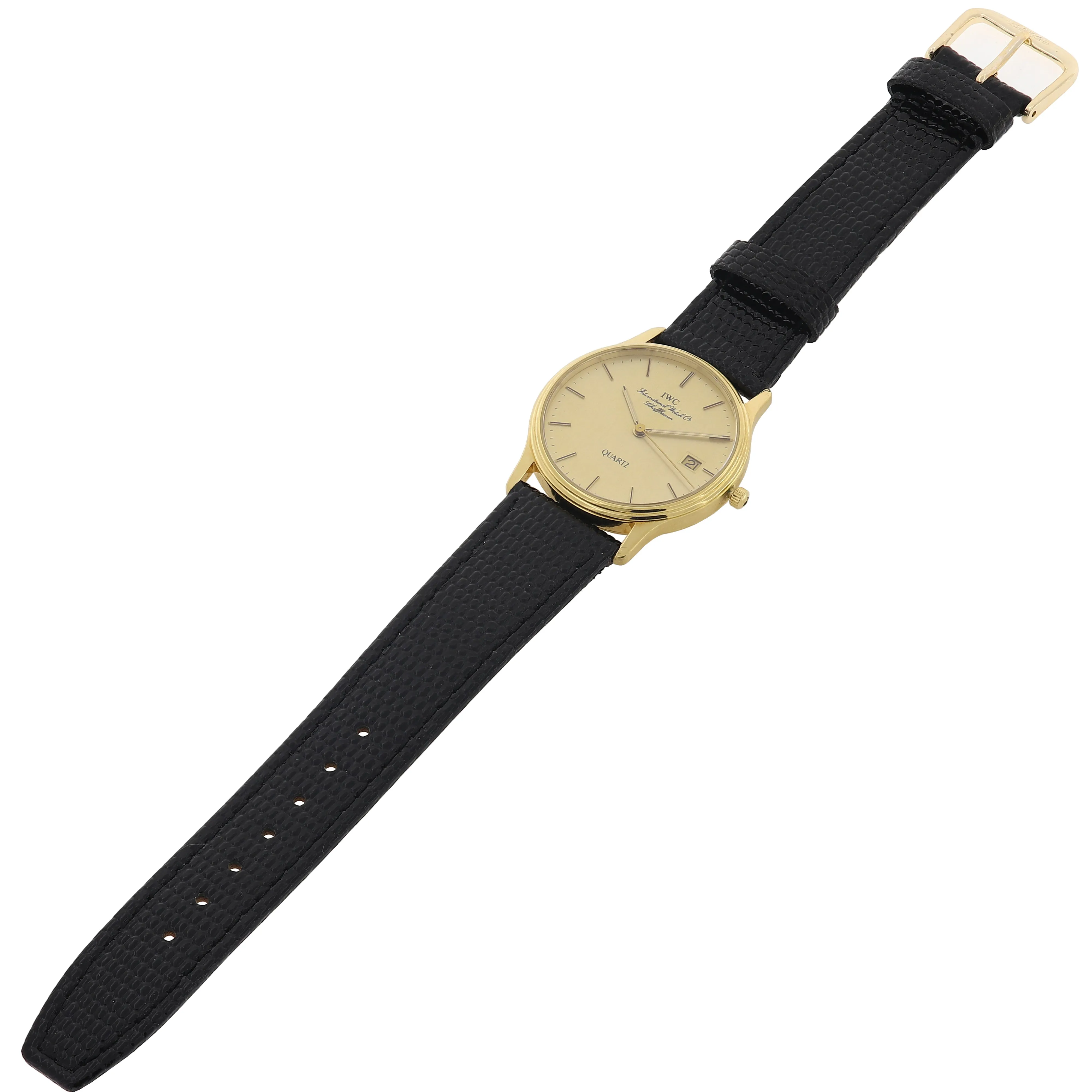 IWC Schaffhausen 3334 Quartz Rare Vintage c. 1989 18k Yellow Gold 32 mm