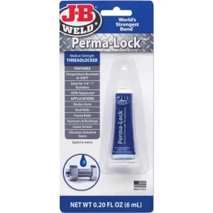 J-B WELD 6ML BLUE PERMA LOCK .20 Oz THREADLOCKER