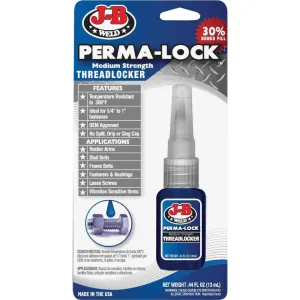 J-B WELD PERMALOCK .44 Oz BLUE THREADLOCKER