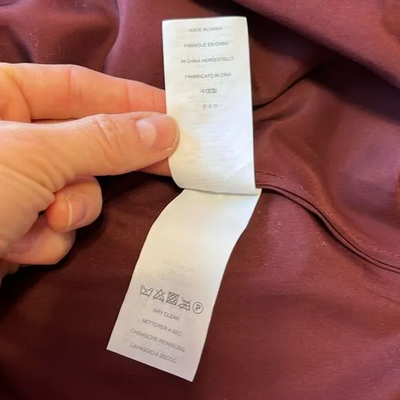 J Crew Women's Nadia Silk Chiffon Dress Cocktail Party Wedding Burgundy Sz 6 NWT