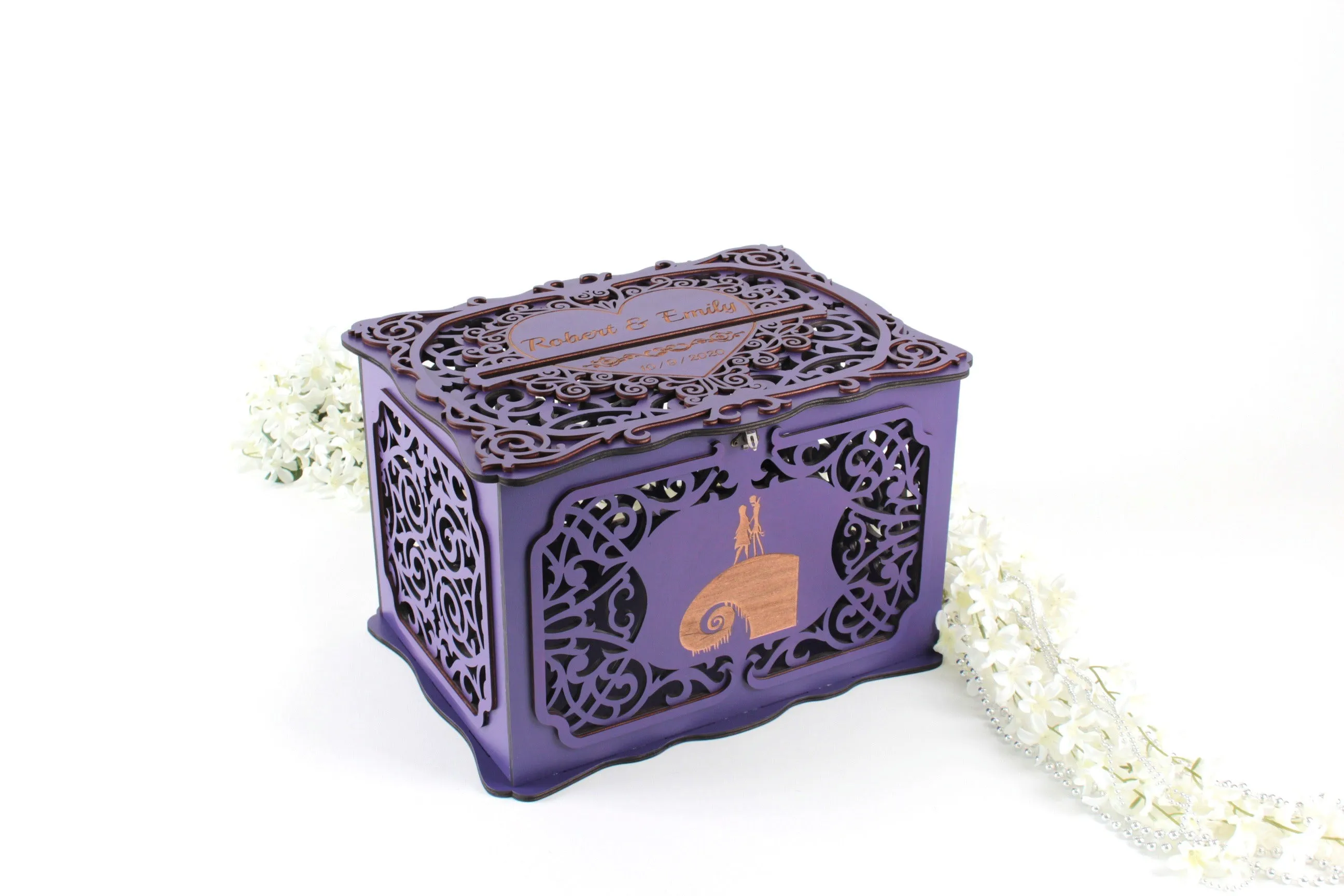 Jack Sally Wedding Card Box  Money Box  Before Christmas Post Handmade